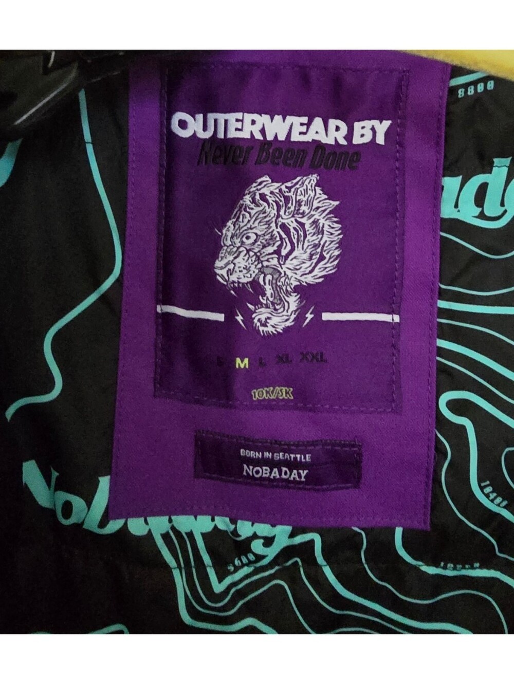 NOBADAY Ski Jacket Purple Camo Insulated Coat Women's Medium NEW With TAGS - Picture 8 of 13